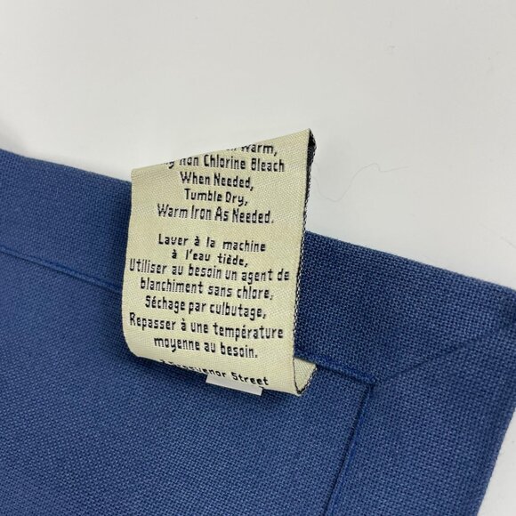 Pottery Barn Navy Blue Embroidered Cotton Napkins Set Of 4 20x20 - Picture 4 of 4